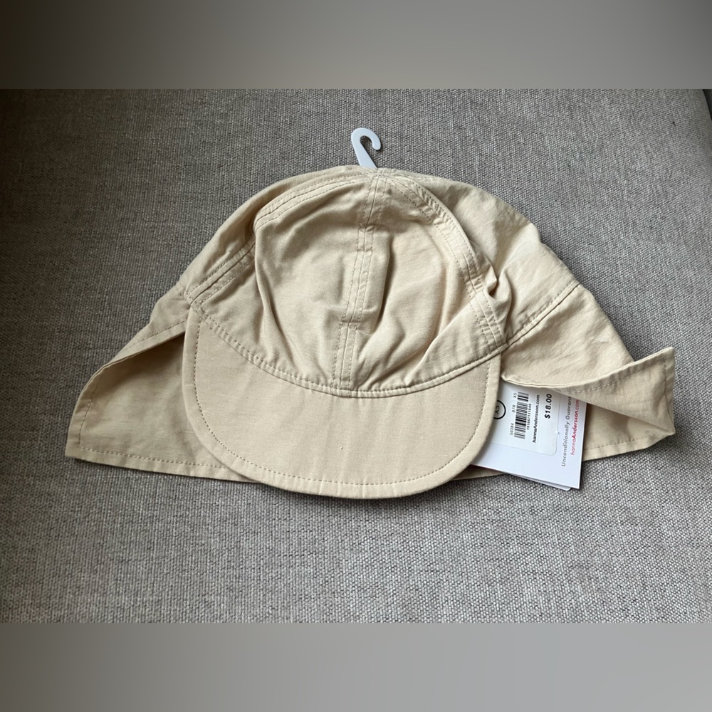 Hanna Andersson XS Kids Tan Sun Hat “folds to a fun fish shape” Easter basket!